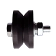 Ролик d50 мм ЧР2506 под угол, черный капролон