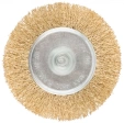 Корщетка-колесо, со штифтом, стальн.латунир.волнист.проволока 75 мм MOS