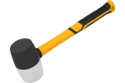 Киянка резиновая, черно-белая резина, фибергласовая рукоятка 680 гр. Denzel