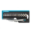 Набор торцевых головок. трещотка 120 зубьев. 36пр. 1/4" CrV Gross