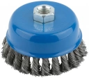 Корщетка-чашка, гайка М14, стальная витая проволока, 100 мм MOS