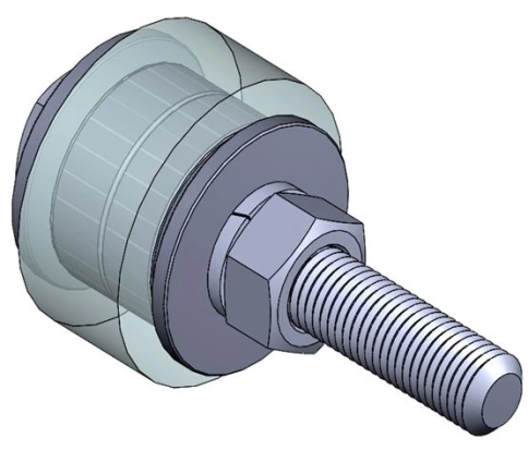 Ролик поддерживающий d 45 мм на болту М12, силикон, 4 шт. фото 5