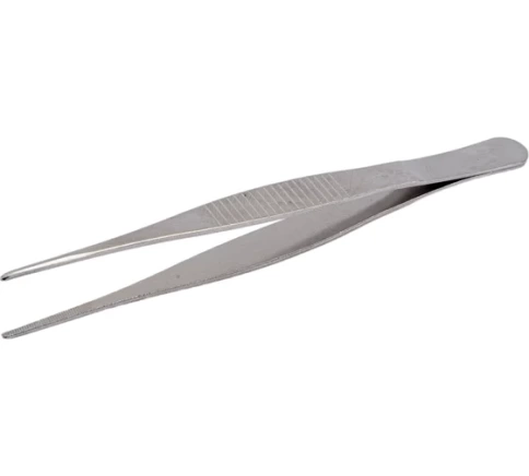 Пинцет прямой нержавеющий 125 мм фото 1