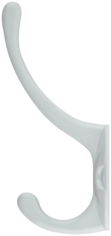 Крючок-вешалка двойной белый  фото 3