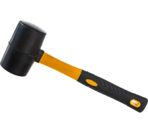 Киянка резиновая, черная резина, фибергласовая рукоятка 680 гр. Ultima фото 1