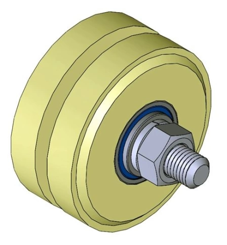 Ролик для откатных ворот под полосу d 70 мм, капролон, 4 шт. фото 6