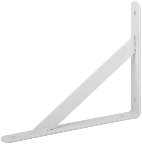 Уголок-кронштейн 250х200 мм усиленный белый фото 1