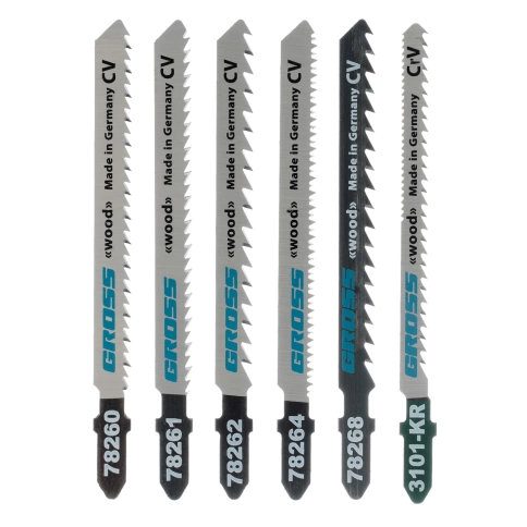 Полотна для эл.лобзика по дереву, Profi 6шт пластик.кейс Gross фото 1