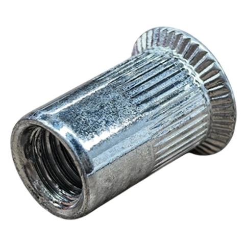 Заклепка с внутренней резьбой, потайной бортик М3х9-10 мм, белый цинк фото 2