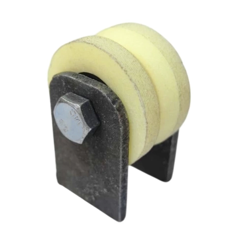 Ролик d40 мм Р2414 на пластинах под угол, капролон фото 2