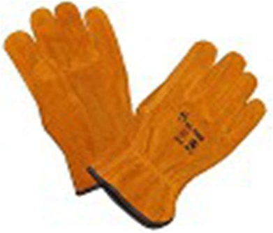 Краги желтые спилковые укороч. 25 см ПРОФЕССИОНАЛ фото 1