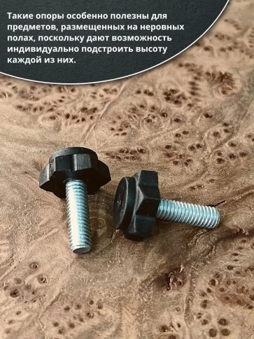 Ножка опора D19 М6х20 регулируемая мебельная под шестигранник фото 7