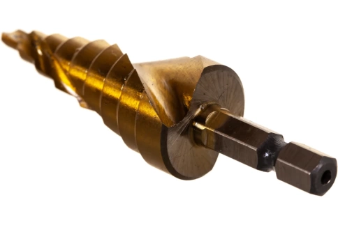 Сверло ступенчатое 4-6-8-10-12-14-16-18-20 мм,HSS,спирал.проф.,шестигр.хв Matrix фото 1