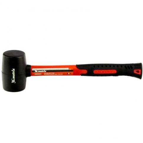 Киянка резиновая черная, фиберглассовая ручка 225гр Matrix фото 1