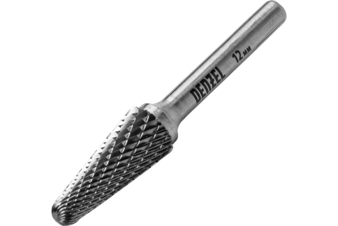 Борфреза твердосплавная по металлу коническая закругленная, тип L, 12 мм. Denzel фото 1