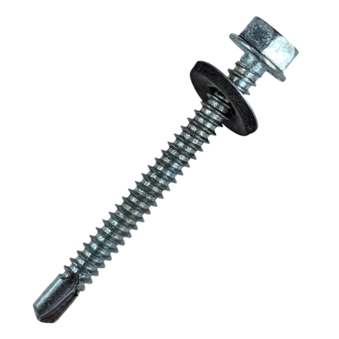 Саморез кровельный 6,3х60 мм с шайбой ST, оцинкованный фото 1