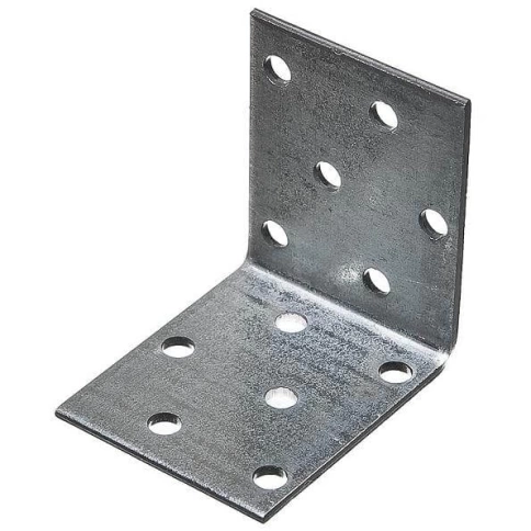 Крепежный равносторонний уголок 50х50х80 ОЦ, 10 шт. фото 1