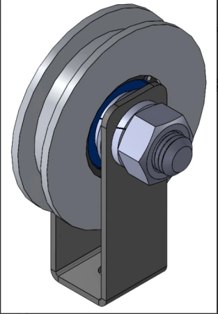 Ролик бельевой металлический d65 на платформе Р1052 (4 шт) фото 6
