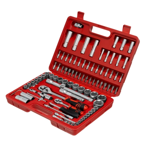 Набор слесарно-монтажный с квадратами 94 пр 1/4" 1/2" Matrix фото 1