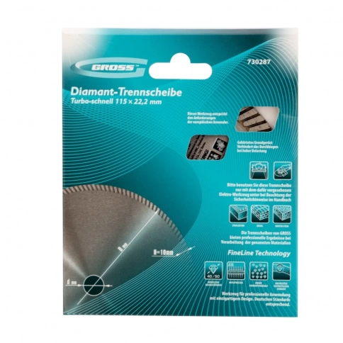 Диск алмазный турбо сухое резание Gross фото 9
