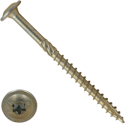 Саморез по дереву с прессшайбой Тorx 8,0х140 ЖЦ фото 2