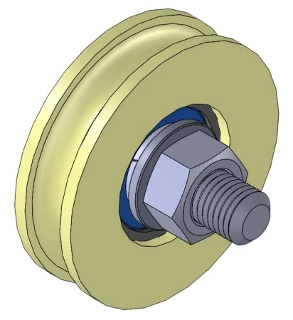 Ролик бельевой Р1064, d60мм, под трос 10мм без скобы (2 шт.) фото 6