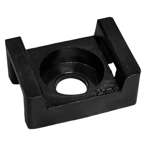 Площадка для хомута усиленная 16х23 мм, черная фото 1