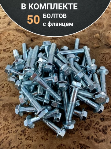 Болт М10х60 с фланцем к.п.8.8  ОЦ DIN6921 фото 4