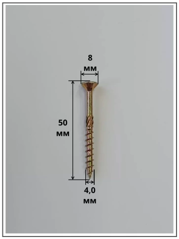 Саморез по дереву потайной Torx 4х50 ЖЦ, 50 шт. фото 2