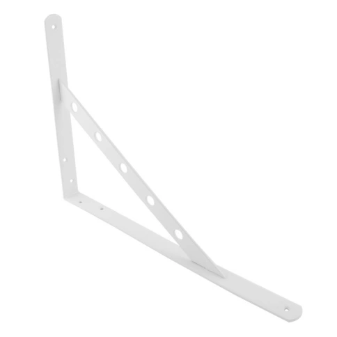 Уголок-кронштейн 350х250 мм усиленный белый фото 1