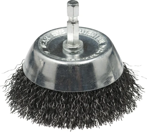 Щетка для дрелей №116 "чашка" гофрированная 6 гр хв6,35мм 75мм RPM4500 S Профоснастка Мастер фото 1