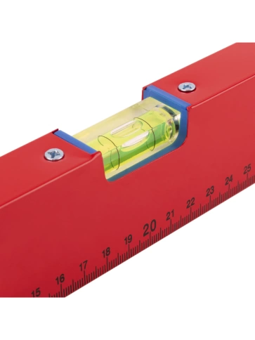 Уровень Стандарт 3 глазка 1000 мм красный корп.,фрезер.раб.грань фото 7