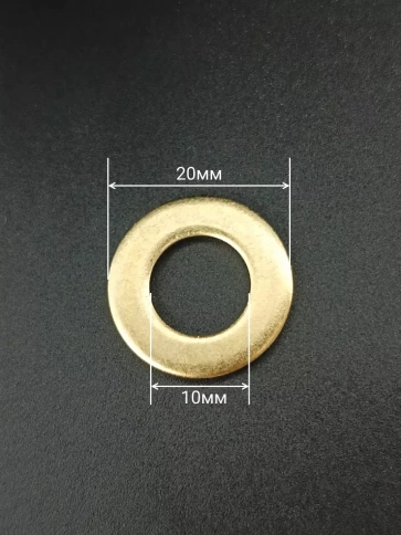 Шайба М10 латунная  DIN125,10 шт фото 3