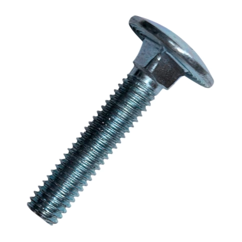 Болт с полукруглой головкой и квадратным подголовком 6х30 мм DIN 603, оцинкованный фото 1