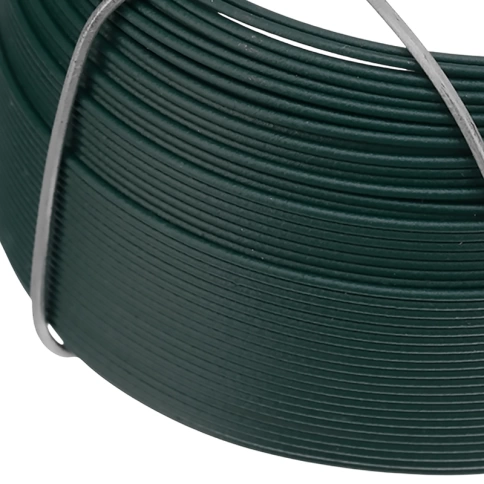Проволока с ПВХ покрытием 1,2 мм длина 50 м, зеленая, Сибртех фото 3