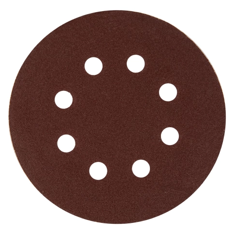 Круг абразивный перфорир. на ворсовой основе под "липучку" 125 мм Р100 5 шт  Matrix  фото 1