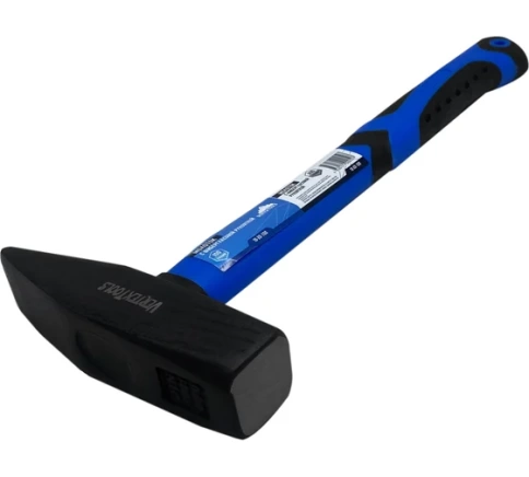 Молоток слесарный, фиберглассовая обрезиненная рукоятка 100 гр. фото 1