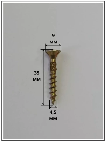 Саморез по дереву потайной Torx 4,5х35 ЖЦ, 50 шт. фото 2