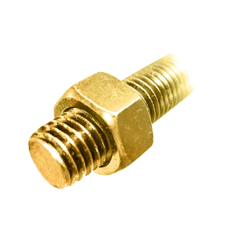 Шпилька резьбовая М8х1000 мм DIN 975, полная резьба, латунная фото 2