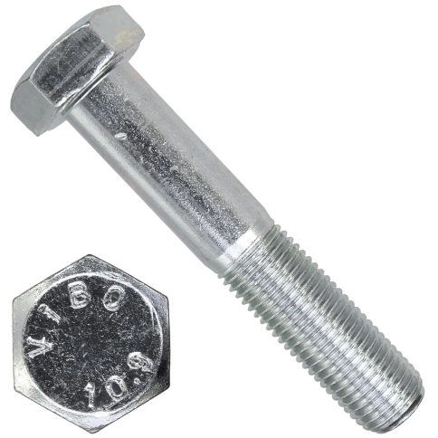 Болт М20х1,5х90 мм, класс прочности 10.9 DIN 960, неполная резьба, оцинкованный фото 1