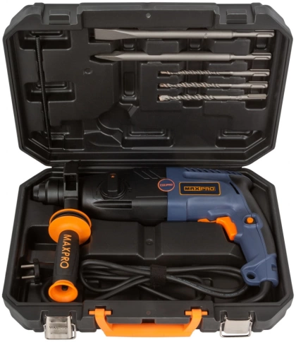 Перфоратор монтажный 620 Вт; 0-1000 об/мин, 3реж., антивибр.руч.,резин.вст. MAX-PRO фото 2