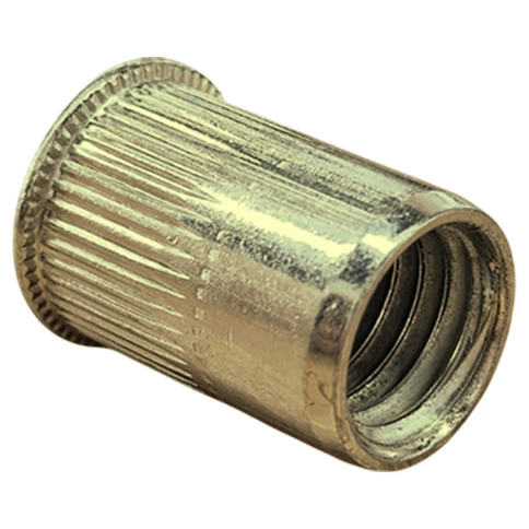 Заклепка с внутренней резьбой, уменьшенный бортик М10х1,5х21 мм, желтый цинк фото 2