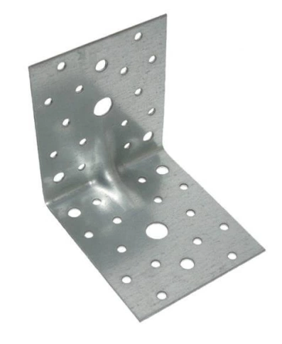 Крепежный уголок усиленный 70х70х55 мм, оцинкованный фото 1