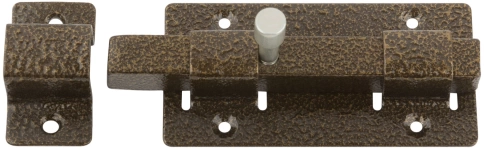 Задвижка накладная усиленная для дверей квадратный ригель бронза фото 4