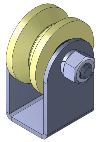 Ролик на пластинах d50мм, под угол ,капролон 4 шт. фото 6