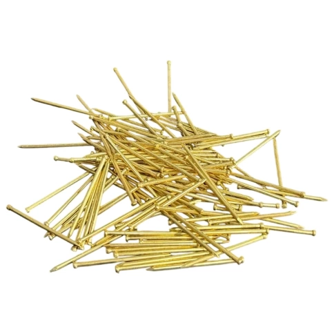 Гвозди 1,8х40 мм покрытие латунь упаковка 100гр фото 1