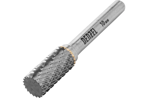 Борфреза твердосплавная по металлу цилиндрическая, тип А, 10 мм. Denzel фото 1