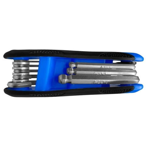 Набор ключей имбусовых T1,5-Т8 8 шт. складных шестигранных VERTEXTOOLS фото 2