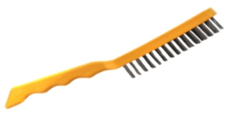 Щетка по металлу (4-х рядная, пластик.ручка, жесткая) фото 1