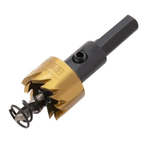 Коронка по металлу HSS 53 мм нитридтитановое покрытие Denzel фото 1